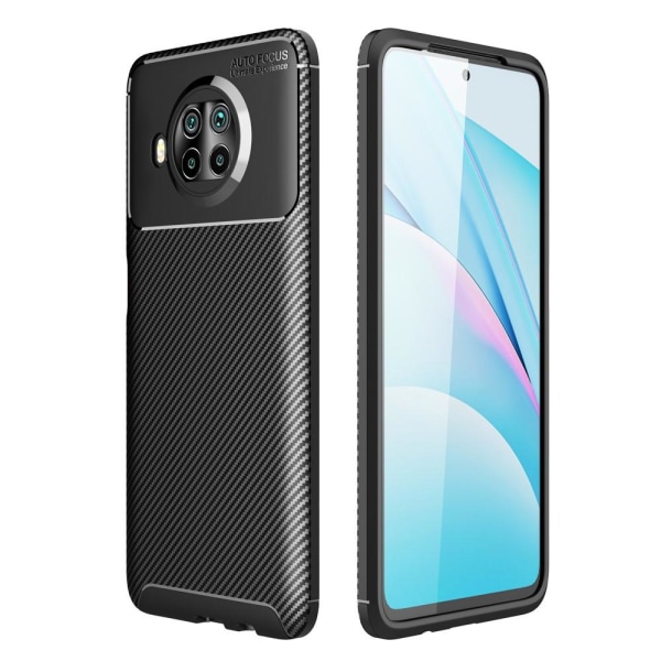 Carbon Fiber Texture TPU Cover for Xiaomi Mi 10T Lite Black