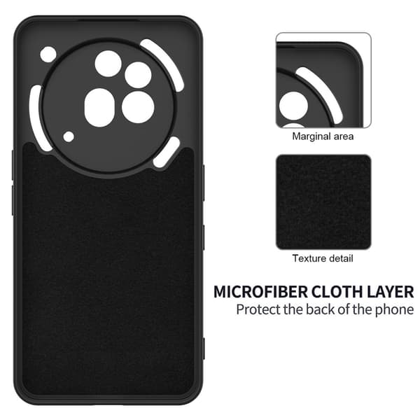 Til Nothing Phone (3a) Pro Flydende Silikone Cover Mobilcover med Håndrem Sort Transparent