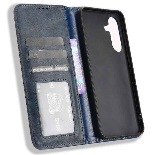 Wallet Stand Flip-telefonetui til Samsung Galaxy A56 5G - Blå Blue