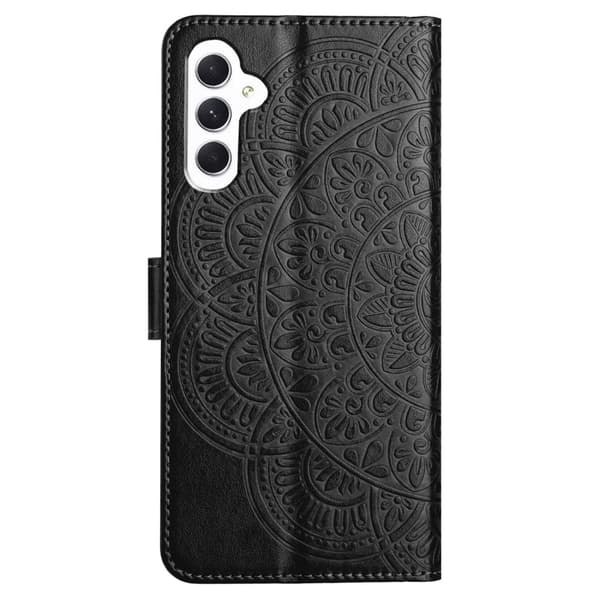 Samsung Galaxy A16 5G / A16 4G Kotelo Korttipaikoilla ja Mandala Kuvio Black