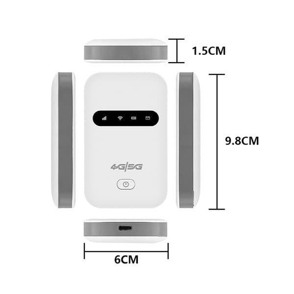 M26-E Euraasian versio WiFi-mobiilireititin 4G langaton tukee 10 laitteen yhteyttä White