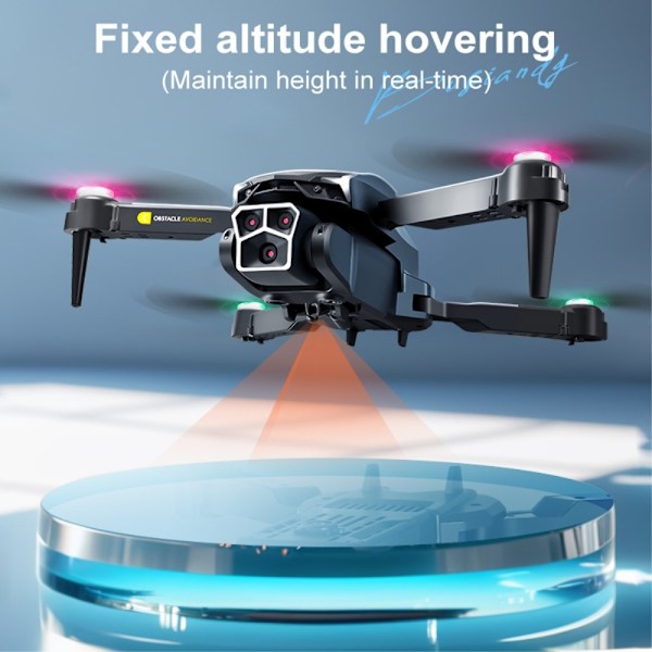 LU600 RC Drone with HD camera dual batteries Four-Sided Obstacle Avoidance Black