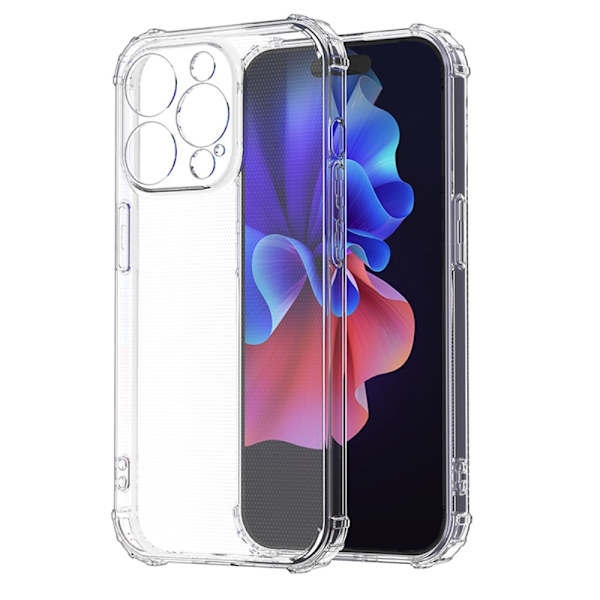 Til iPhone 15 Pro Shell Case TPU - ramme + Akryl - bagside - telefoncover Transparent