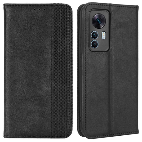 Lompakkoteline puhelinkotelo Xiaomi 12T Pro/Xiaomi 12T - Musta Black