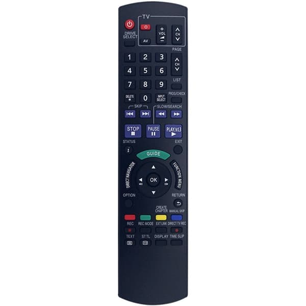 Fjärrkontroll Ersättning för N2QAYB000336 För Panasonic Blu-Ray DVD Spelare Svart