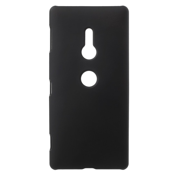 Gummibelagt hård plastik taske til Sony Xperia XZ2 - Sort Black