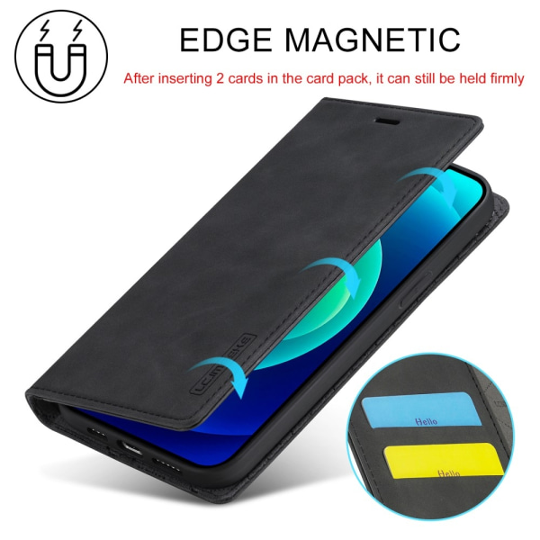 LC.IMEEKE Wallet Case Fodral iPhone 15 - Svart Svart