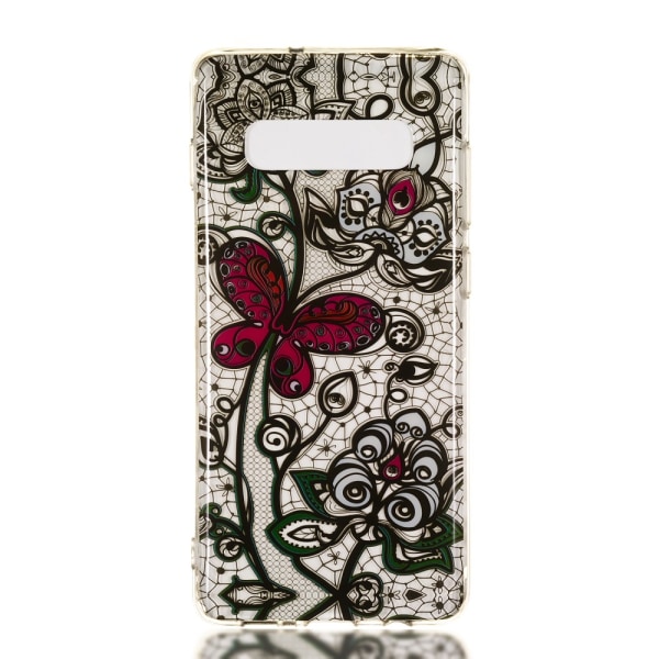 MTK Samsung Galaxy S10+ TPU  - Red Butterfly Svart