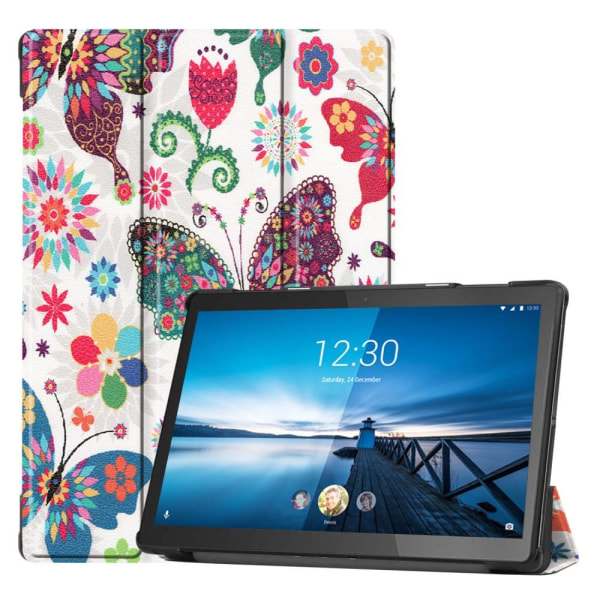 Tri-fold Fodral till Lenovo Tab M10 FHD REL TB-X605FC - Butterfl multifärg