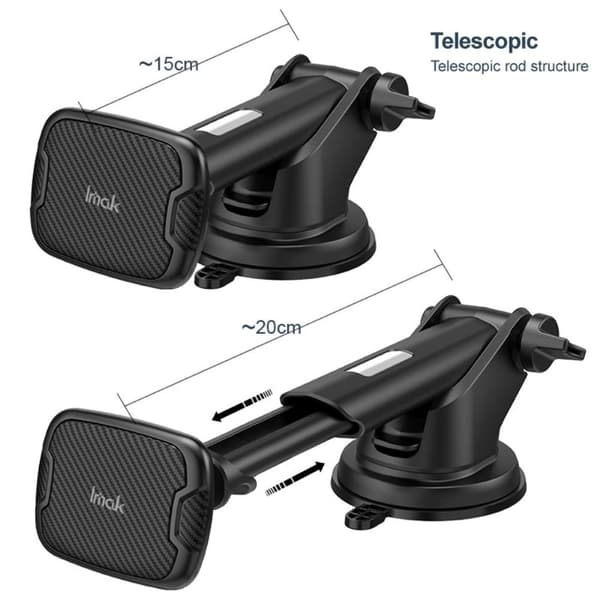 IMAK Teleskopisk Magnetisk Bilholder Sugkoppfeste Black