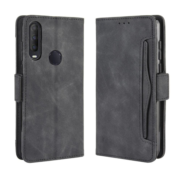 Alcatel 3L (2020) / 1S (2020) Vintage Plånboksfodral / fodral - Svart Svart