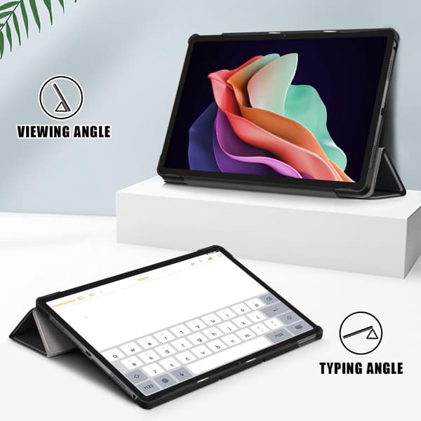 Kolminkertainen jalustan kansi Lenovo Tab P11 Gen 2:lle Black