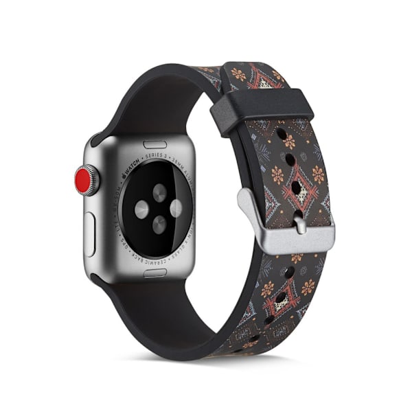 Silicone klockrem för Apple Watch 4 44mm, 3/2/1 42mm - Flowers multifärg