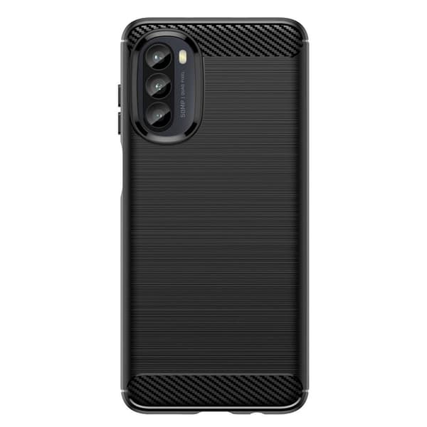 Kulfiber tekstur TPU - dæksel til Motorola Moto G52 Black