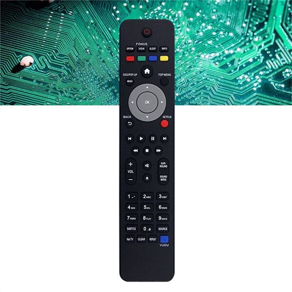 Fjernkontroll erstatning for NC201 For Philips Blu-Ray DVD Home Theater System Black