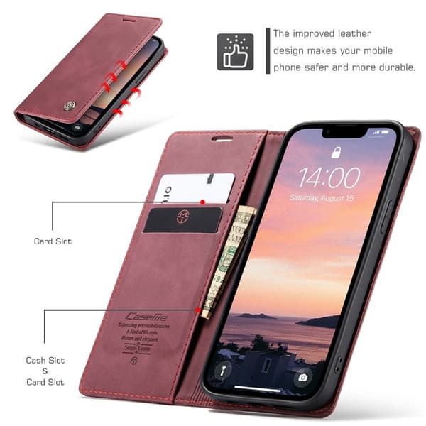 CASEME pungetui til iPhone 17e / 16e Red