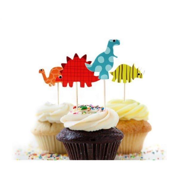 24PCS/Lot Cartoon Pattern Cupcake Topper Cake Decorations