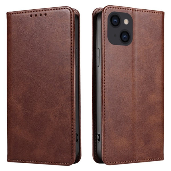 Lompakkoteline puhelimen kotelo iPhone 15 Plus -kännykkäsuojukselle - Kahvi Dark brown