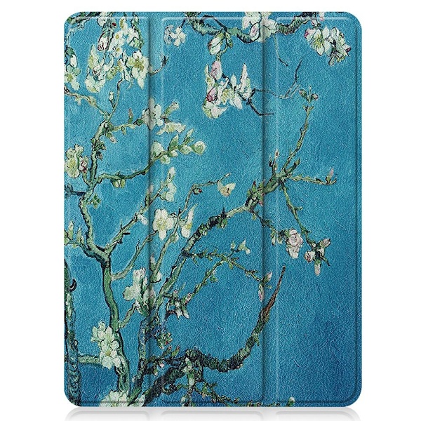 iPad Pro 12.9" 2021 Slim Fit Trefoldbart deksel - Blomst Green