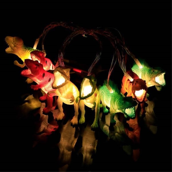 Sarjakuva dinosaurus LED Koristevalo 3m 20 Lamppua akkukäyttöinen Multicolor