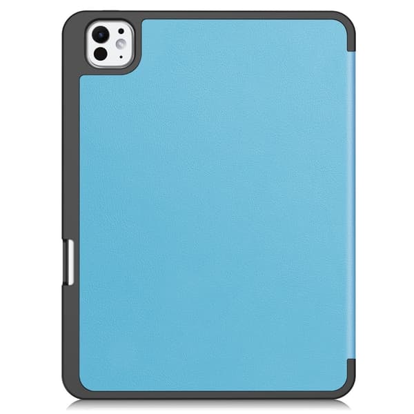 Til iPad Pro 11 (2024) Etui Tre - fold Stativ Tablet Cover med Pen Holder Light blue