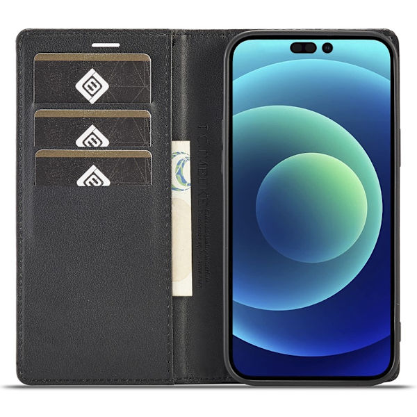 LC.IMEEKE Pung Taske til iPhone 15 Pro Max - Sort Black