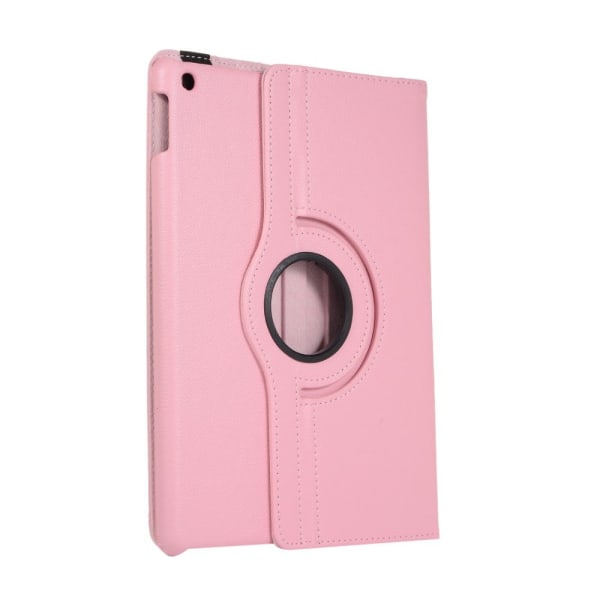 Apple iPad 10.2 2021/2020/2019 Litchi Texture Stand-etui - Lyser Pink