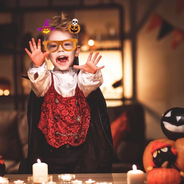 Halloween - lasit juhlapukukoristelu - Kara + silmämuna Purple