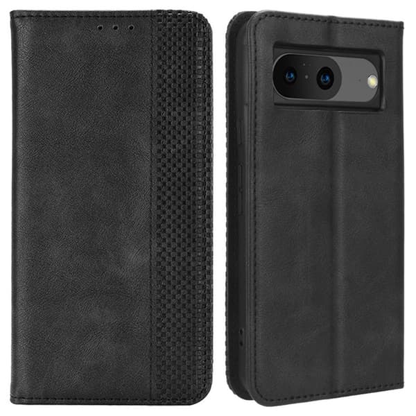 Lommebok Stativ Flip Telefonveske for Google Pixel 8 - Svart Black