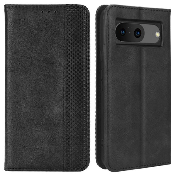 Wallet Stand Flip-telefonetui til Google Pixel 8 - Sort Black