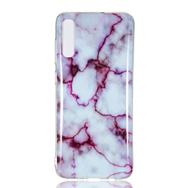 Marble Pattern IMD TPU Soft Back Case for Samsung Galaxy A70 - Style E Black