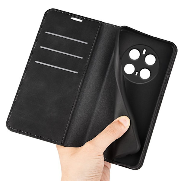 Til Honor Magic7 Pro 5G Etui Hudfølelse Pungcover - Sort Black