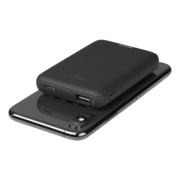 Virtapankki 5000 mAh, Qi 5 W, liima, 1x USB-A Black