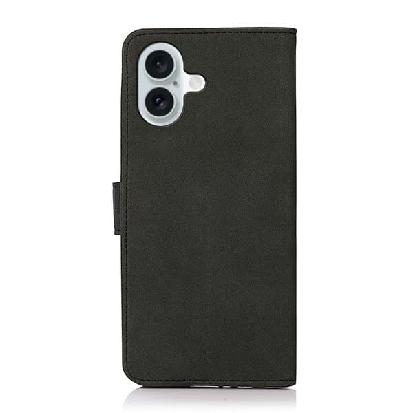 KHAZNEH Til iPhone 17 Pungcover PU-læder med Stander - Sort Black