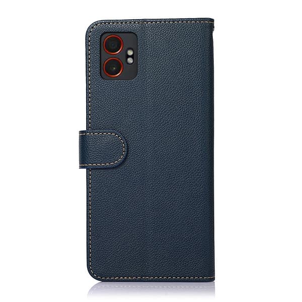 KHAZNEH Samsung Galaxy Xcover 7 Pro Plånboksfodral Blå/Brun Blå