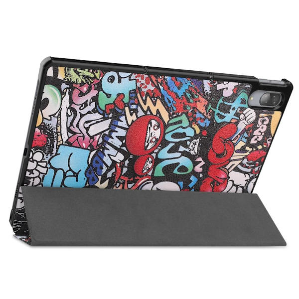 Trefoldet stativdæksel til Lenovo Tab P11 Pro TB - J706F - Graffiti Multicolor
