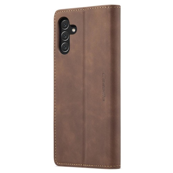 CASEME Retro lompakkokotelo Samsung Galaxy A14: lle - Kahvi Brown