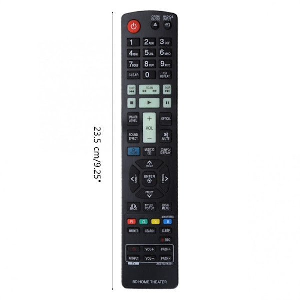 Fjernkontrollerstatning for AKB73275501 for LG Blu-ray DVD-spiller Black