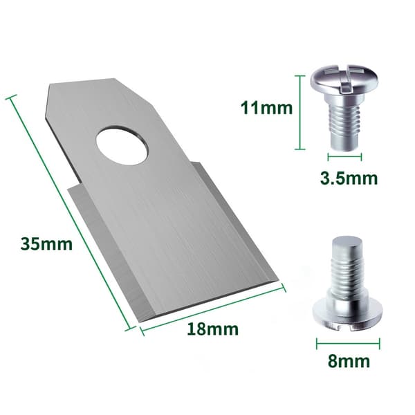 30 st utbytesknivar för Husqvarna Gardena McCulloch Robotgräsklippare 35 x 18 mm Silver