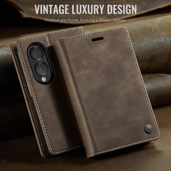 CASEME Telefonplånboksfodral till Samsung Galaxy Z Fold8 Brun