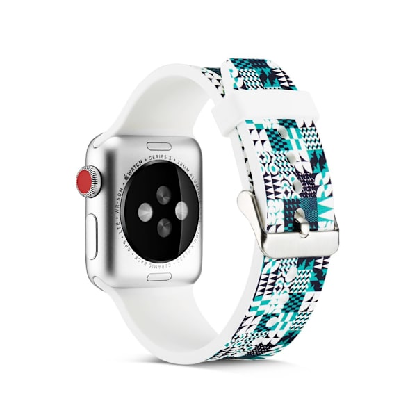 Silicone Watchband for Apple Watch 4 44mm, Series 3 / 2 / 1 42mm - Triangle Multicolor