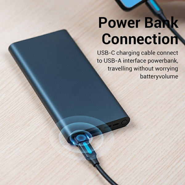 USB 2.0 A hann til USB C hunn-adapter 480 Mbps dataoverføring OTG-konverter Black