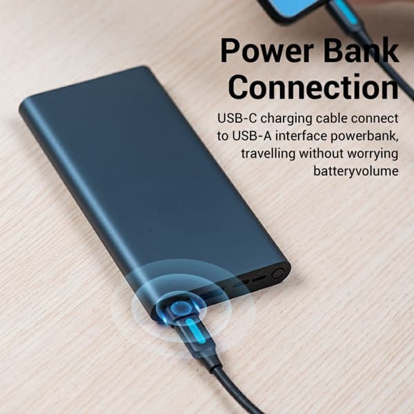 USB 2.0 A uros - USB C naaras -sovitin 480 Mbps tiedonsiirtoon OTG-muunnin Black