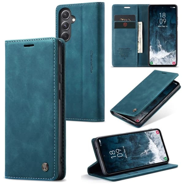 CASEME Retro Pung Taske til Samsung Galaxy S23 FE Blue