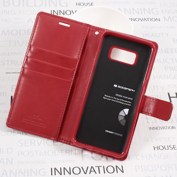 MERCURY GOOSPERY Sininen Moon Samsung Galaxy S8 Plus - Punainen Red