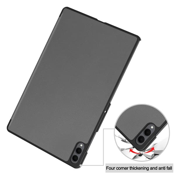 Til Samsung Galaxy Tab S12 Ultra Stativcover Stødsabsorberende Cover Grey