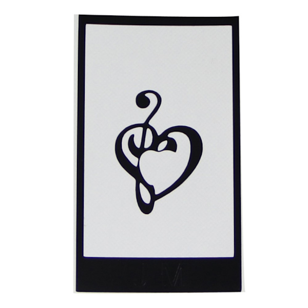 HAT PRINCE Stylish Chic PVC Decal Sticker for iPad - Heart Note