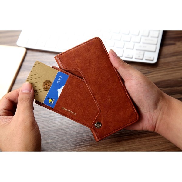 CMAI2 Litchi Wallet Case iPhone 7 / 8 / SE (2020) - ruskea Brown