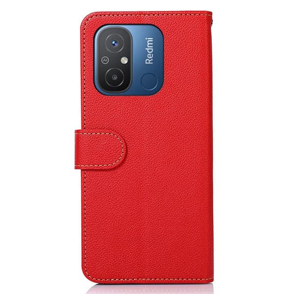 KHAZNEH Telefondæksel til Xiaomi Redmi 12C - Rød/Sort Black