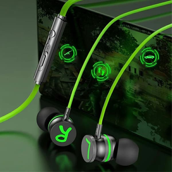 USB - C hovedtelefon med mikrofon magnetisk in - ear gaming - Sort Black